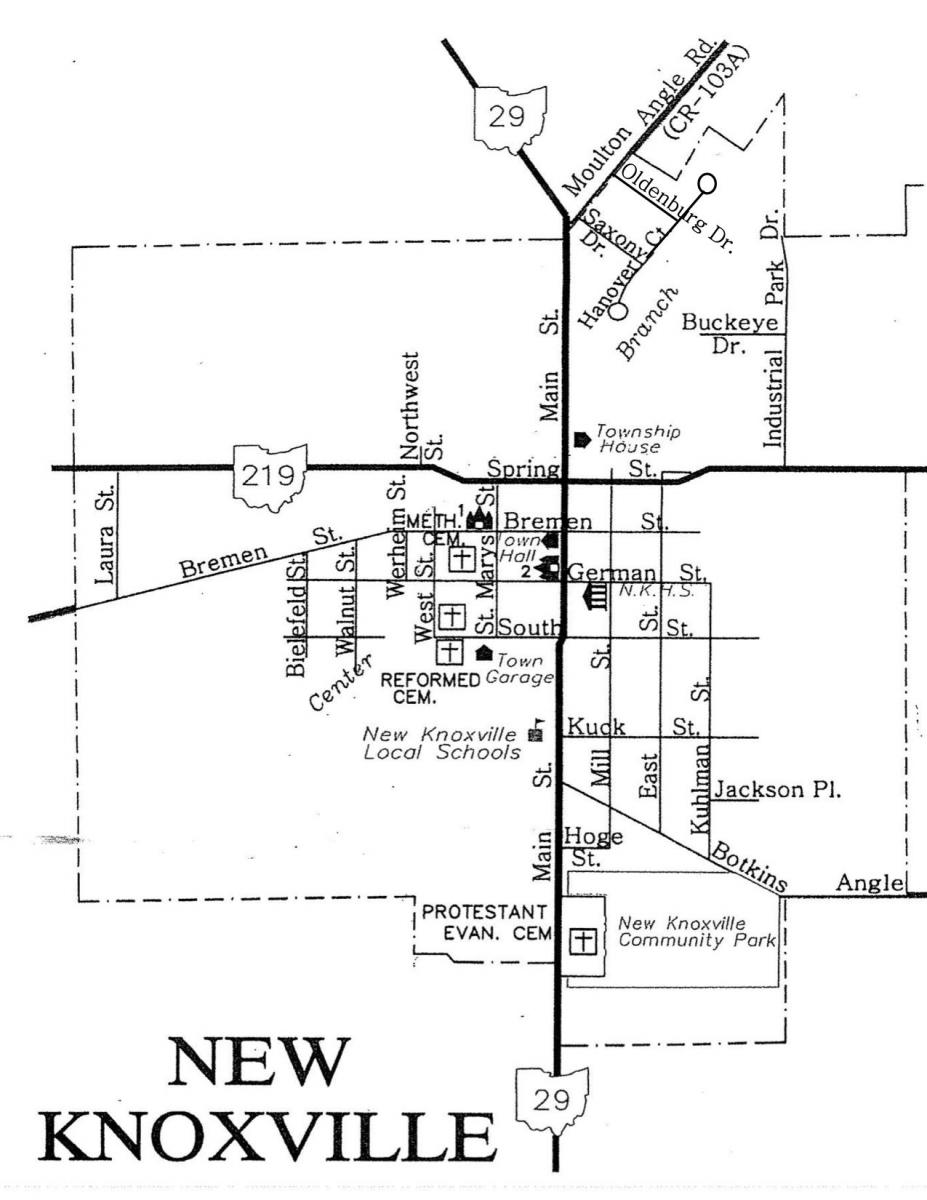 Village Map Village of New Knoxville, Ohio